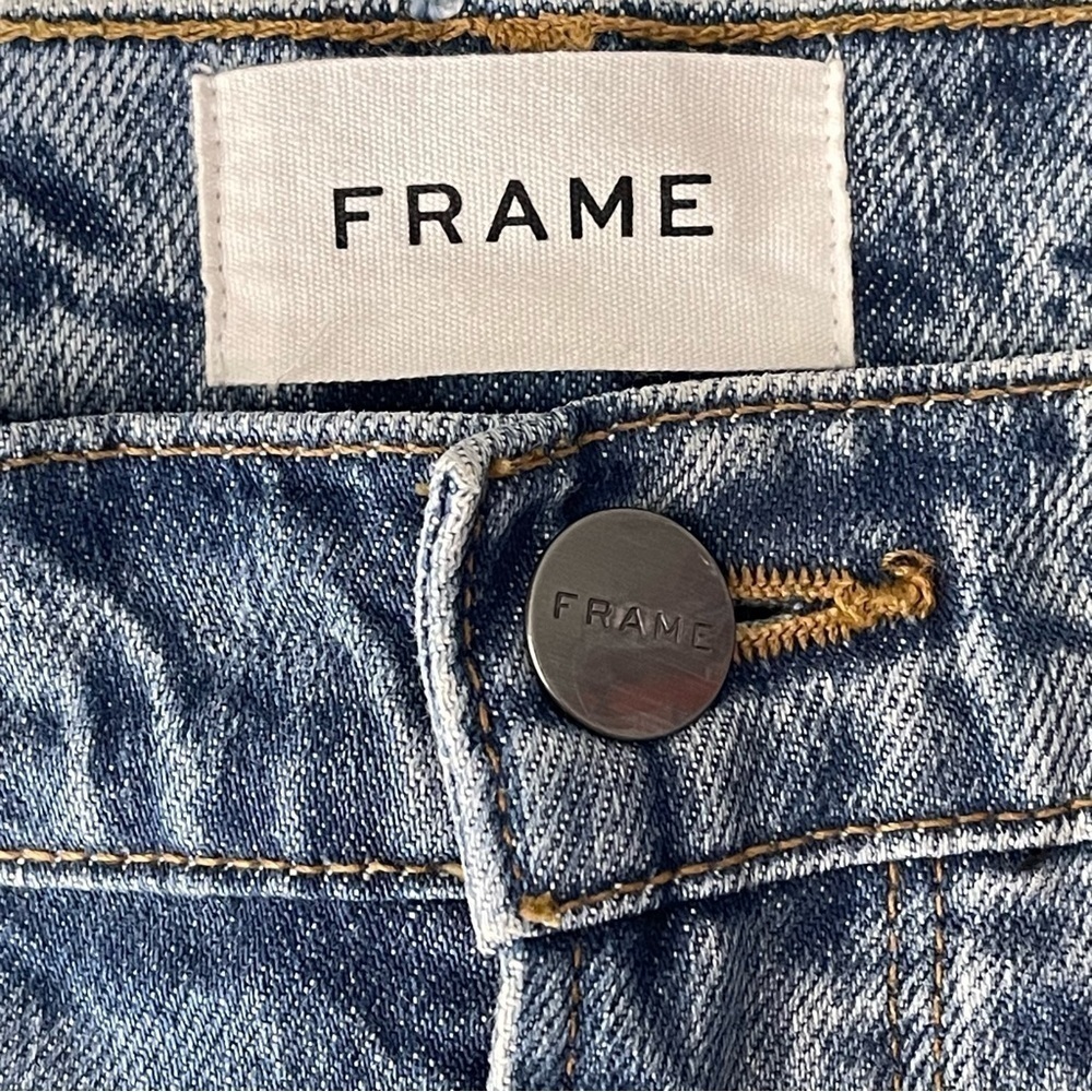 Frame Jeans Womens 27 Le Drew Bootcut High Rise Rigid Cotton Denim Casual Blue - Picture 9 of 10